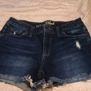 Universal Thread Dark Blue Distressed Denim Cutoff Shorts